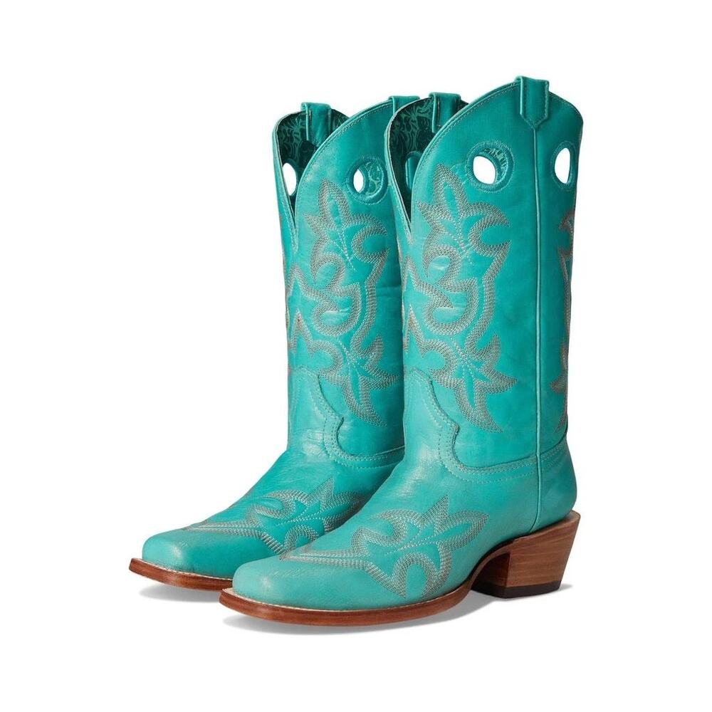 Corral Turquoise Embroidered Western Boots Leather Cowgirl Rodeo Boho Festival